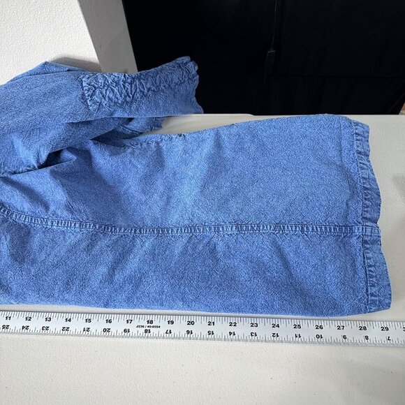 Gretty Zueger Cotton Blazer Lightweight Stone Wash Size XL Blue Lagenlook Boho - Picture 11 of 13